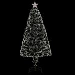 vidaXL Arbre de Noël pré-éclairé avec support 120 cm fibre optique