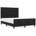 vidaXL Cadre de lit avec tête de lit Noir 140 x 190 cm Velours