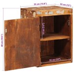 vidaXL Table de chevet Marron 35 x 33 x 48 cm Bois massif récupéré