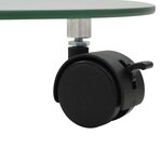 vidaXL Porte-plantes roulant 2 Pièces Verre trempé 28 cm Rond