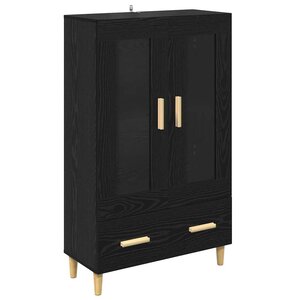 vidaXL Haut Armoire Chêne noir 70 x 31 x 115 cm Bois d'ingénierie