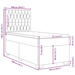 vidaXL Sommier à lattes de lit avec matelas bleu 100x200 cm