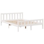 vidaXL Lit bibliothèque sans matelas blanc 160x200 cm bois pin massif