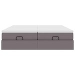 VidaXL Cadre de lit ottoman avec matelas gris 200x200 cm similicuir