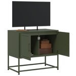 vidaXL Meuble TV vert olive 68 5x39x60 5 cm acier