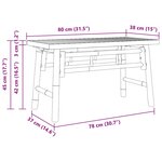 Banc de jardin vidaXL 80x38x45 cm en bambou