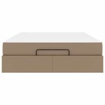 vidaXL Cadre de lit avec matelas Cappuccino 140 x 190 cm Faux cuir