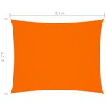 vidaXL Voile de parasol Tissu Oxford rectangulaire 2 5x3 5 m Orange