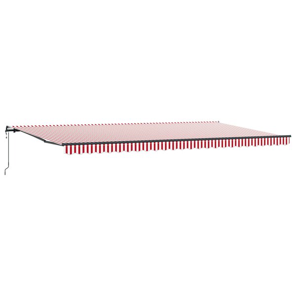 vidaXL Auvent rétractable à rayures rouges et blanches 600x350 cm