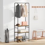 vidaXL Portant à vêtements avec étagères avec étagère chêne artisanal