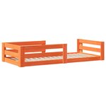 vidaXL Cadre de lit sans matelas cire marron 75x190 cm bois pin massif