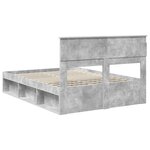 vidaXL Cadre de lit avec matelas Gris Béton 150 x 200 cm Pin massif