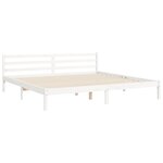 vidaXL Cadre de lit sans matelas blanc 200x200 cm bois massif