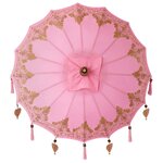 Parasol avec Base 250 cm Coton  bois