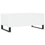 vidaXL Table basse Blanc 90x50x36 5 cm Bois d'ingénierie