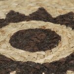 Vidaxl tapis fait à la main jute avec imprimé marron foncé 90 cm