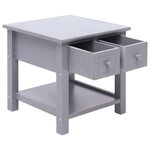 vidaXL Table d'appoint Gris 40x40x40 cm Bois de Paulownia