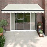 vidaXL Auvent rétractable crème 3x2 5 m tissu et aluminium