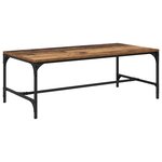 vidaXL Table basse Bois Ancien 100 x 50 x 35 cm Bois d'ingénierie