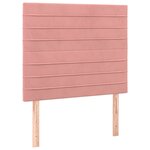vidaXL Tête de lit à LED Rose 80x5x118/128 cm Velours