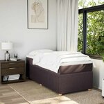 vidaXL Sommier à lattes de lit avec matelas Marron foncé 90x190 cm