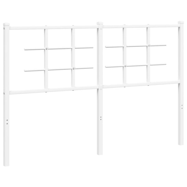 vidaXL Tête de lit de remplacement métal blanc 135 cm