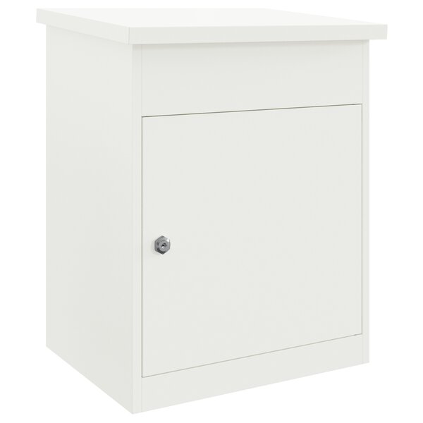 vidaXL Boîte de dépôt de colis Blanc 44 x 35 x 59 cm Acier
