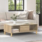 vidaXL Table basse Chêne Sonoma 102 x 55 x 35 cm Bois d'ingénierie