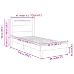 vidaXL Cadre de lit avec bandes LED Blanc 80 x 200 cm Simili cuir