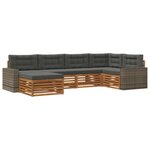 vidaXL Ensemble de canapés d'extérieur 6 Pièces Naturel et Anthracite