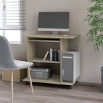 vidaXL Bureau d'ordinateur Chêne sonoma 80x50x75 cm Bois d'ingénierie