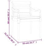vidaXL Ensemble à manger de jardin coussins 5 Pièces Bois de teck massif