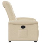 vidaXL Fauteuil inclinable Crème Tissu