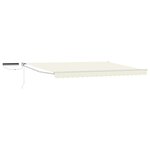 vidaXL Auvent rétractable électrique Crème et Blanc 4 5 × 3 m