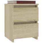 vidaXL Tables de chevet 2 Pièces Chêne sonoma 30x30x40 cm Bois ingénierie