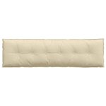 vidaXL Coussin de Dos Crème 180 x 19 x 50 cm tissu