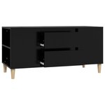vidaXL Meuble TV Noir 102x44 5x50 cm Bois d'ingénierie