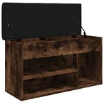 vidaXL Banc à chaussures chêne fumé 82x32x45 5 cm bois d'ingénierie