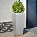 vidaXL Jardinières 2 Pièces 35x35x75 cm acier galvanisé