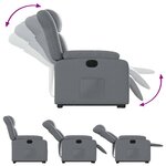 vidaXL Fauteuil inclinable électrique gris similicuir