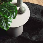 vidaXL Tapis shaggy à poils longs NAVARRA noir 100x100 cm polyester