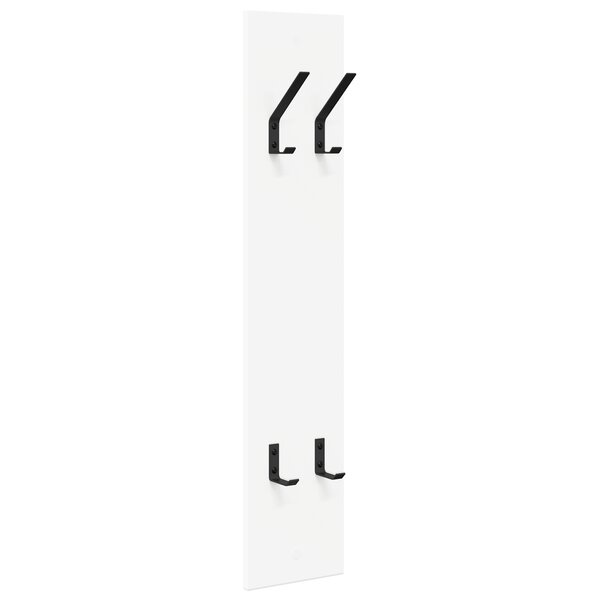 vidaXL Porte-manteau mural Blanc 20 x 1.5 x 100 cm Bois d'ingénierie