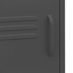 Vidaxl tables de chevet 2 pièces anthracite 35x35x51 cm acier