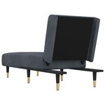 vidaXL Chaise longue gris foncé velours
