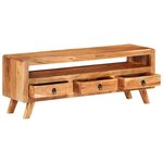 vidaXL Meuble TV 110x30x40 cm Bois d'acacia massif
