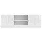 vidaXL Meuble TV Blanc brillant 150 x 31 x 47 cm Bois d'ingénierie