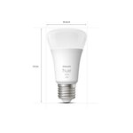 Philips hue blanc - kit de démarrage ampoule led connectée - 9 5w - e27 - pack de 2