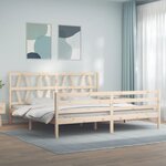 vidaXL Cadre de lit sans matelas 200x200 cm bois massif