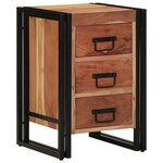 vidaXL Cabinet de chevet Marron 40 x 40 x 59 cm Bois d'acacia massif