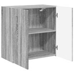 vidaXL Meuble TV mural Gris Sonoma 59 5 x 31 x 60 cm Bois d'ingénierie